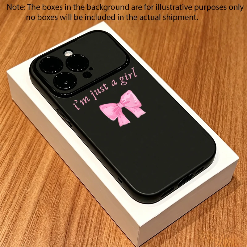 Фото Силиконовый чехол для iPhone 17 Pro, 16 Pro, 15 Pro, 14 Pro, 13, 11, 12 Pro Max с защитой объектива, бампером и розовым бантом в корейском стиле №5