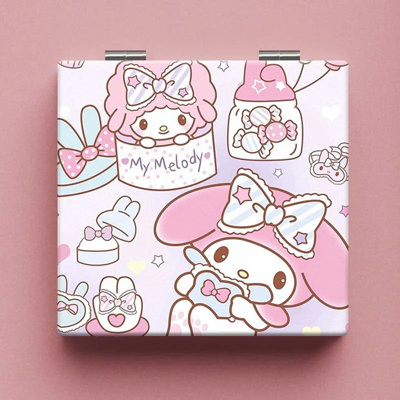 

Hello Kitty Sanrio Anime Melody Mirror Kuromi My Melody Cute Mirror Portable Beauty Friends Kawaii Girls Gift Kuromi Convince