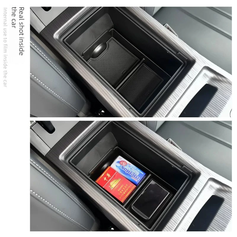 Фото Для Jaecoo J7 2023-2025: нижний ящик для хранения в центральной консоли автомобиля, органайзер для подлокотника, инструменты для организации внутреннего пространства. №5