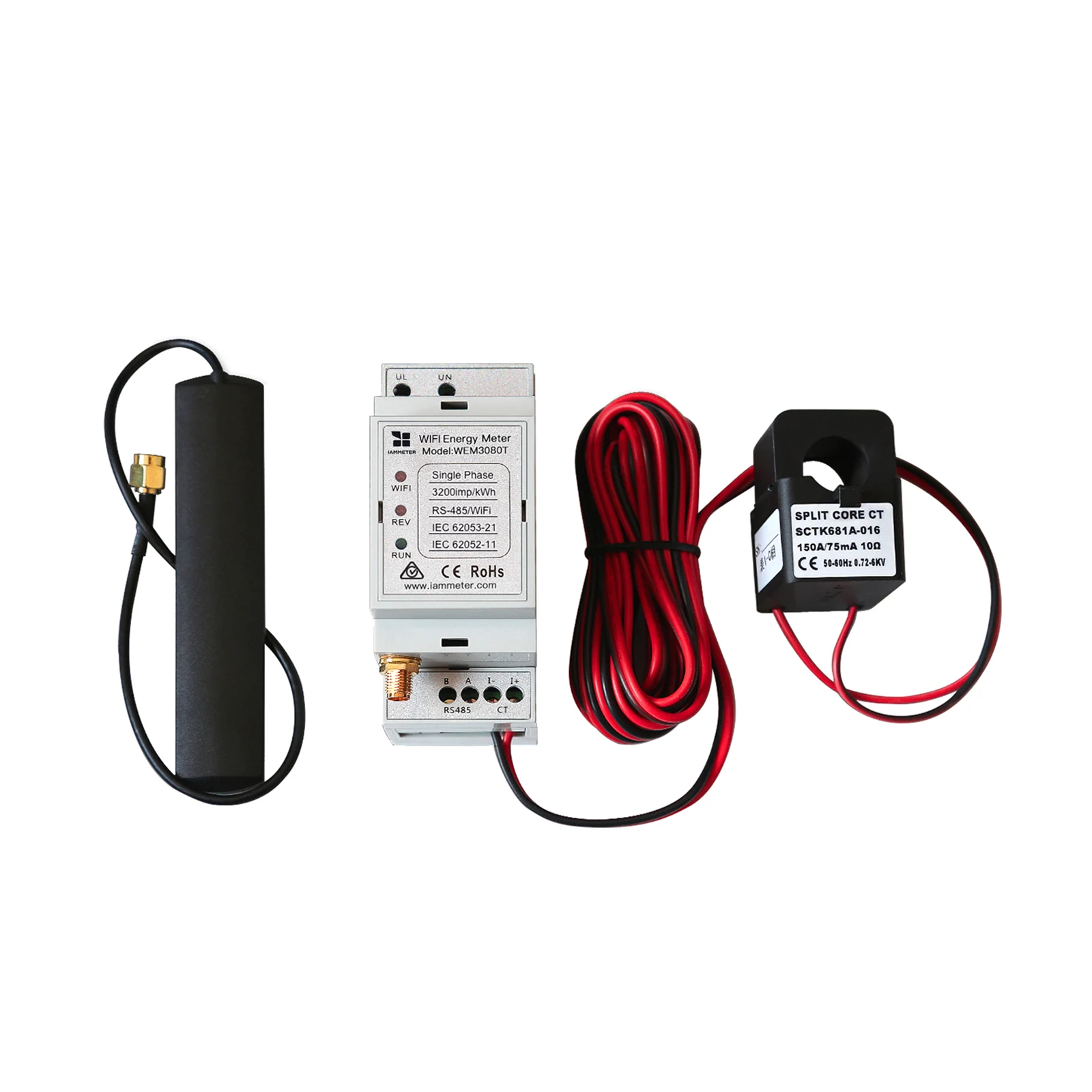 

Двунаправленный однофазный измеритель электроэнергии Modbus TCP/RTU с DIN-рейкой, Wi-Fi