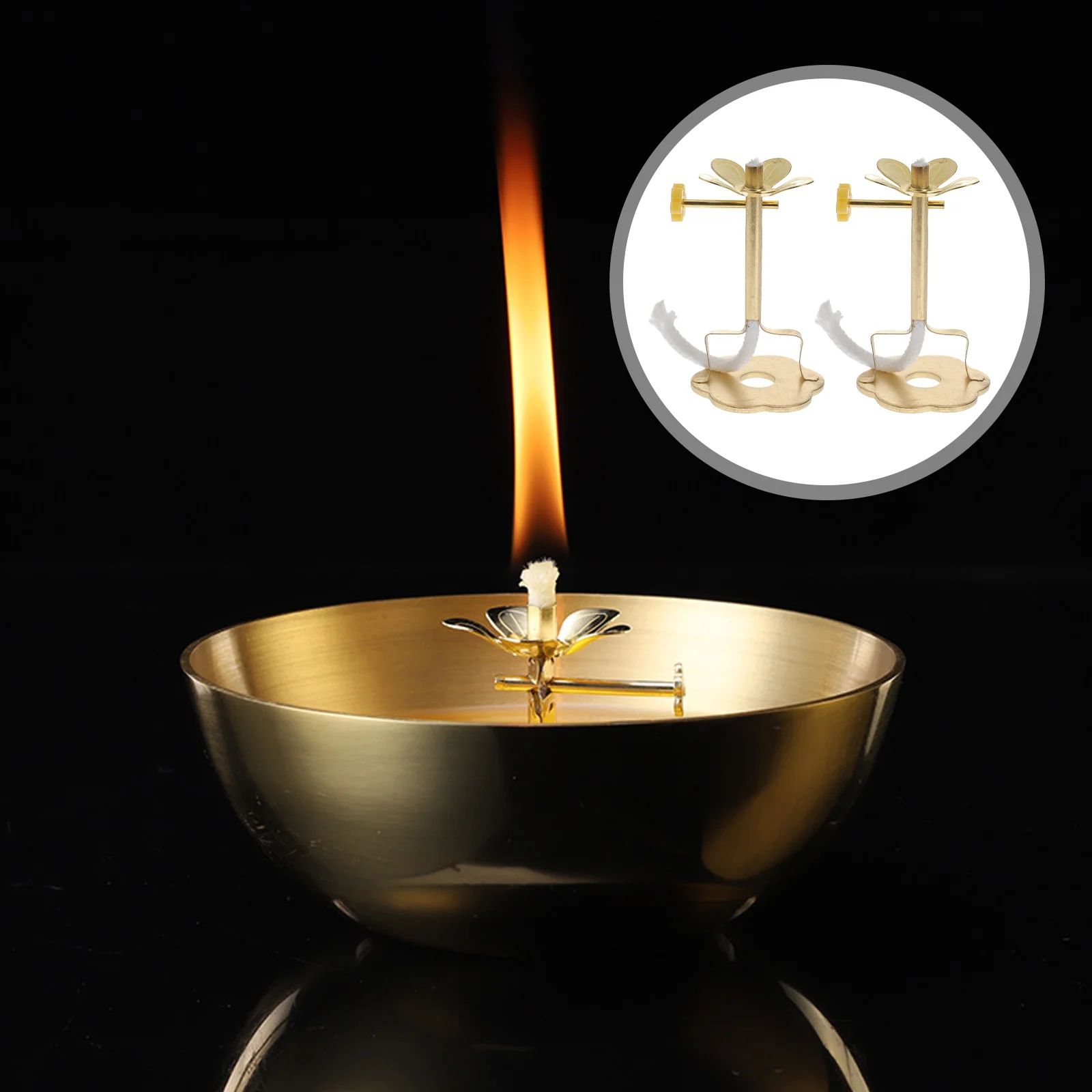 

Wick Lamp Holder Oil Burnerrack Butter Stand Ghee Wicksbuddhist Kerosenereplacement Lamps Supplies Floating Stickglass Holders