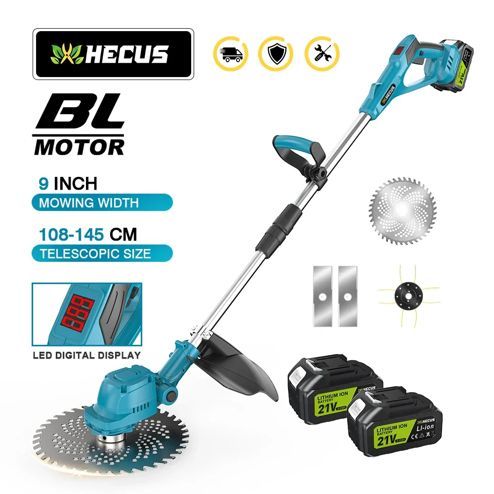 Беспроводная бесщеточная электрическая газонокосилка Gezione 9-дюймовая ...