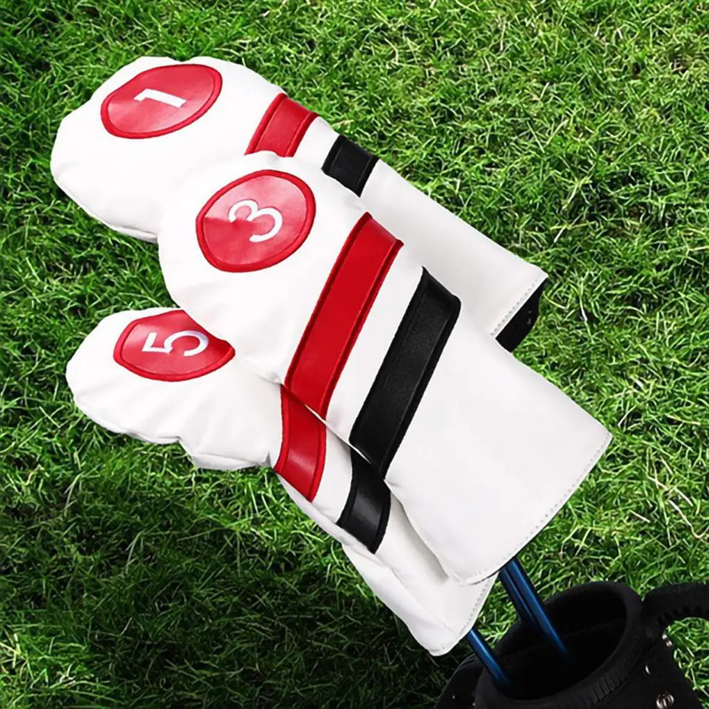 

Golf Club Headcover PU Leather Club Protector Golfing Head Cover Golfer Sports Accessories