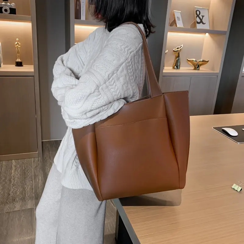 

Большая роскошная дизайнерская женская сумка, вместительные сумки на плечо, высококачественные сумки через плечо из искусственной кожи для женщин, 2023