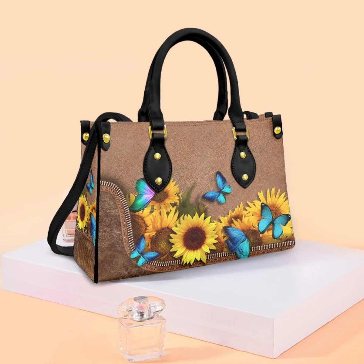 

Coloranimal Print Sunflower Butterfly/Starry Sky Butterfly Shoulder Bag For Woman Bolsas Femininas New Luxury Women handbag