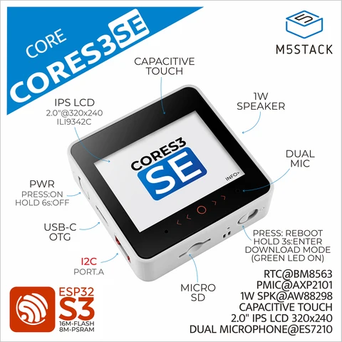 M5Stack CoreS3 SE контроллер ESP32