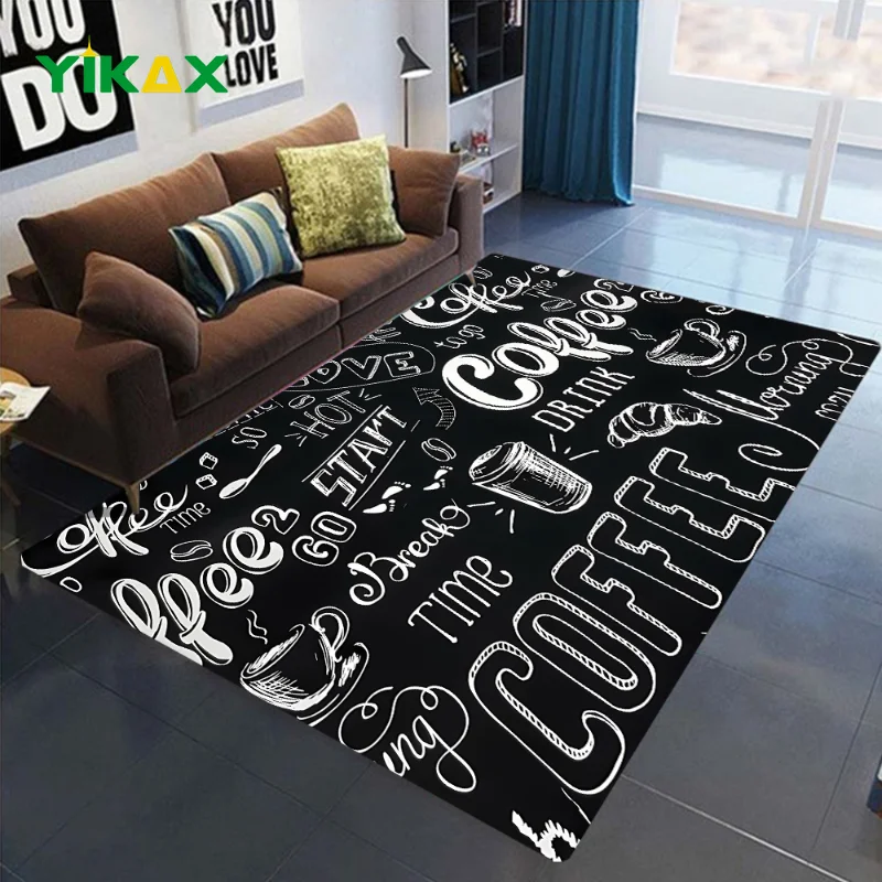 

Retro Coffee Carpet 3D Pattern Entrance Doormat Bathroom Mat Kitchen Non-slip Floor Rug for Coffe Table Living Room Decoration