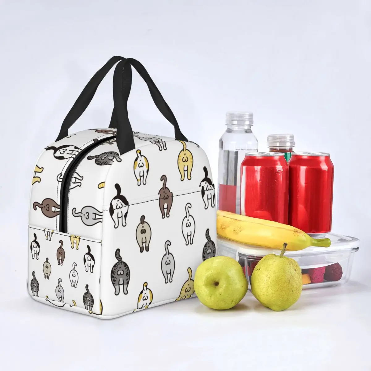 

Cat Lunch Bag Waterproof Insulated Oxford Cooler Animal Thermal Cold Food Picnic Lunch Box for Women Children