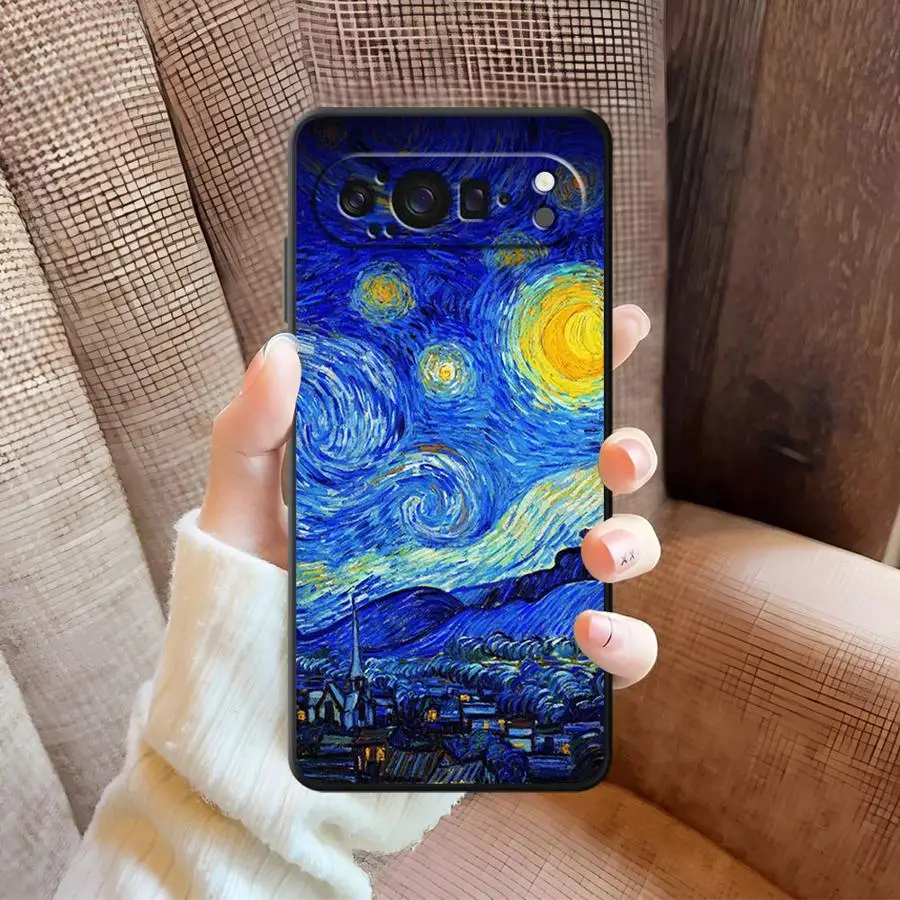 Фото Черный мягкий чехол для телефона Google Pixel 10 9 Pro XL 8a 6a 7a 6 7 8 Pro 9a Art Painting Van Gogh №4