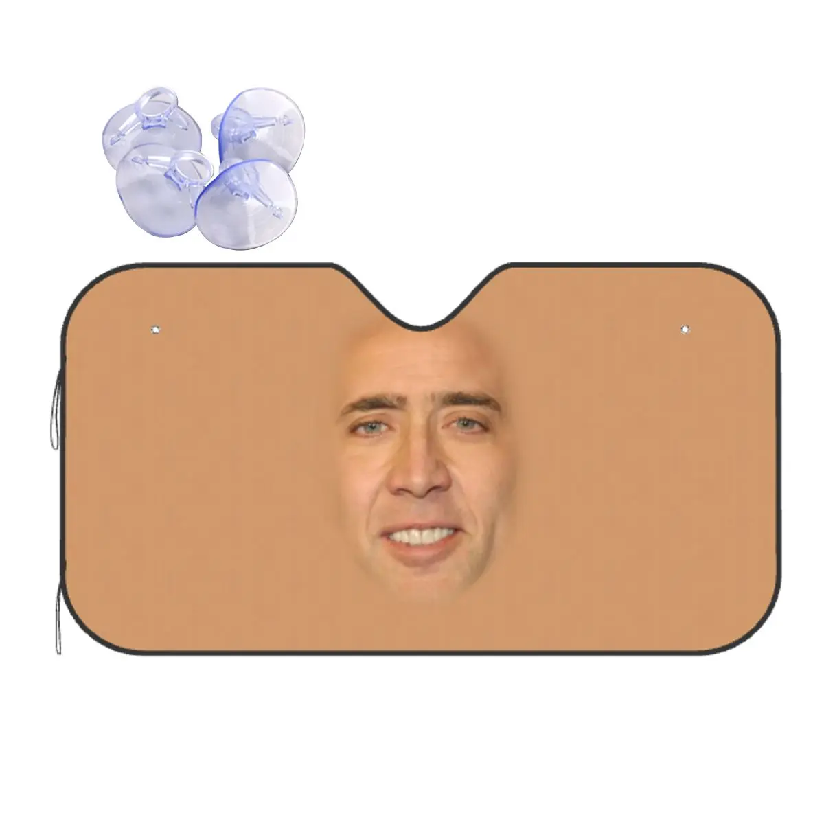 

Nicolas Cage Face Creative Windshield Sunshade 70x130cm Foils Sunshade Visor Ice Shield Dust Protection