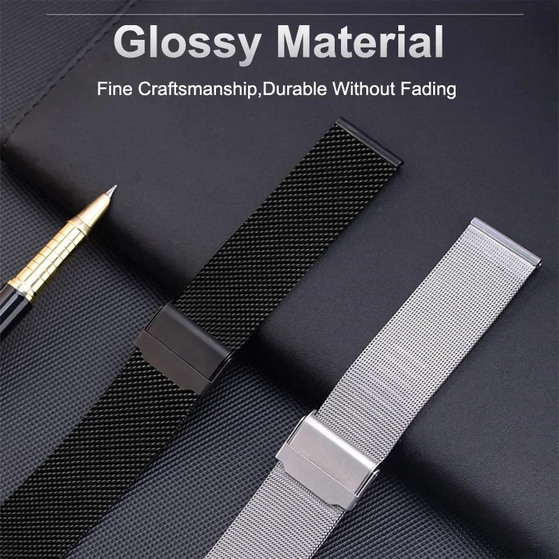 Metal Milanese Watchband For Xiaomi Redmi Watch 5 Active/5 Lite/3 Active/3 Lite Stainless Steel Replacement Strap Wrist Bracelet