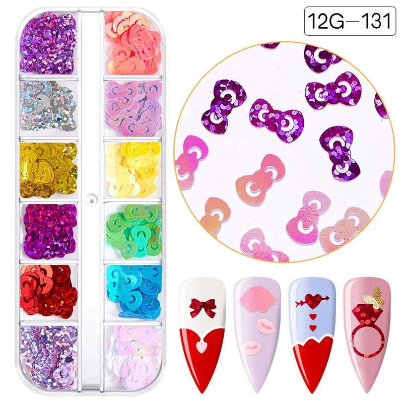 

Valentine's Day Nail Art Soft Pottery Sequins Makeup Nail Art Sequin Jewelry Love Gift Rose Glitter Powder For Nail Beauty