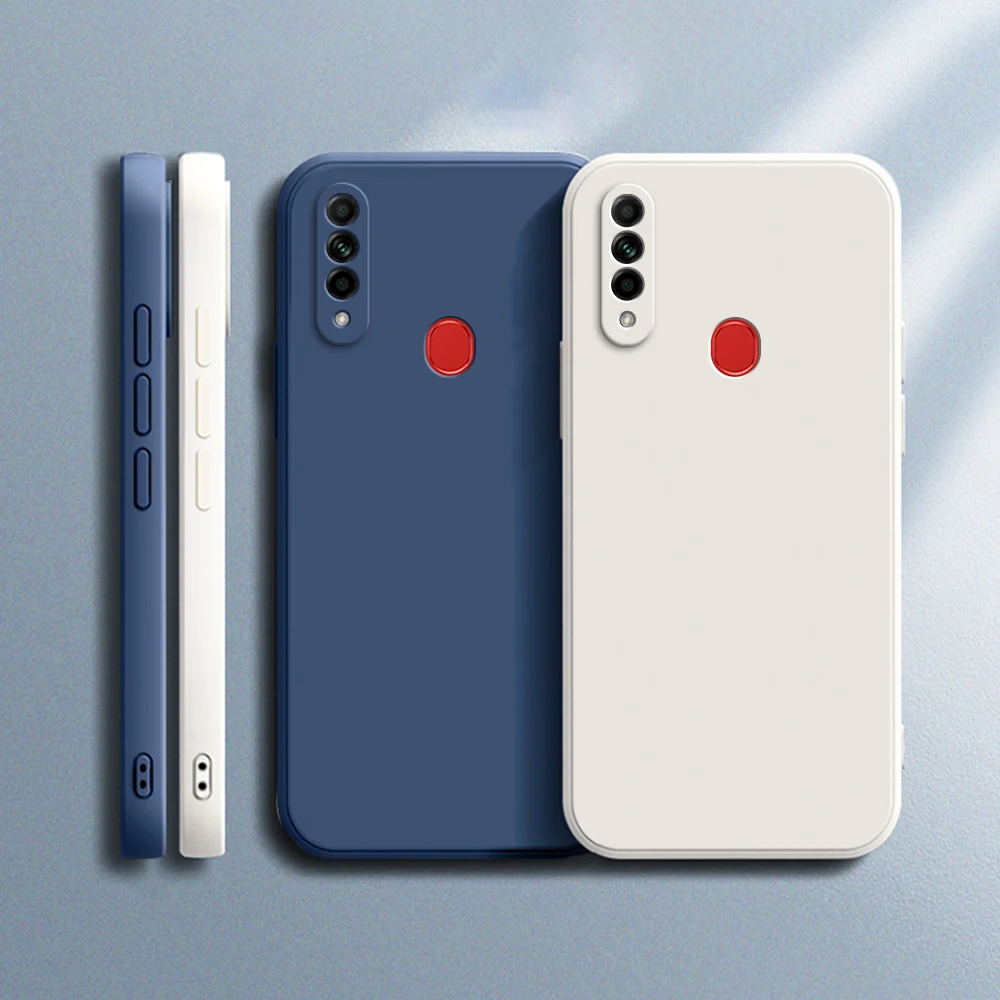

Original Soft Case for OPPO A31 2020 A8 2019 Capa Camera Protection Shockproof Square Liquid Silicone Luxury Classic Cover Funda