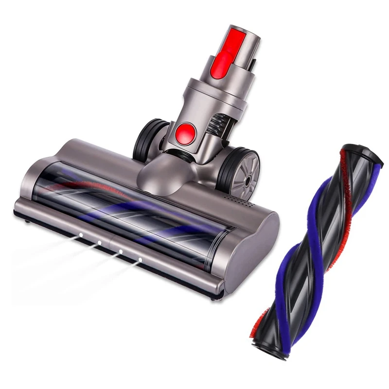 

Электрическая Моторизованная щетка для Dyson V7 V8 V10 V11 V15, насадка для чистки щетки светодиодный светильник кой для ковровой плитки, твердого по...