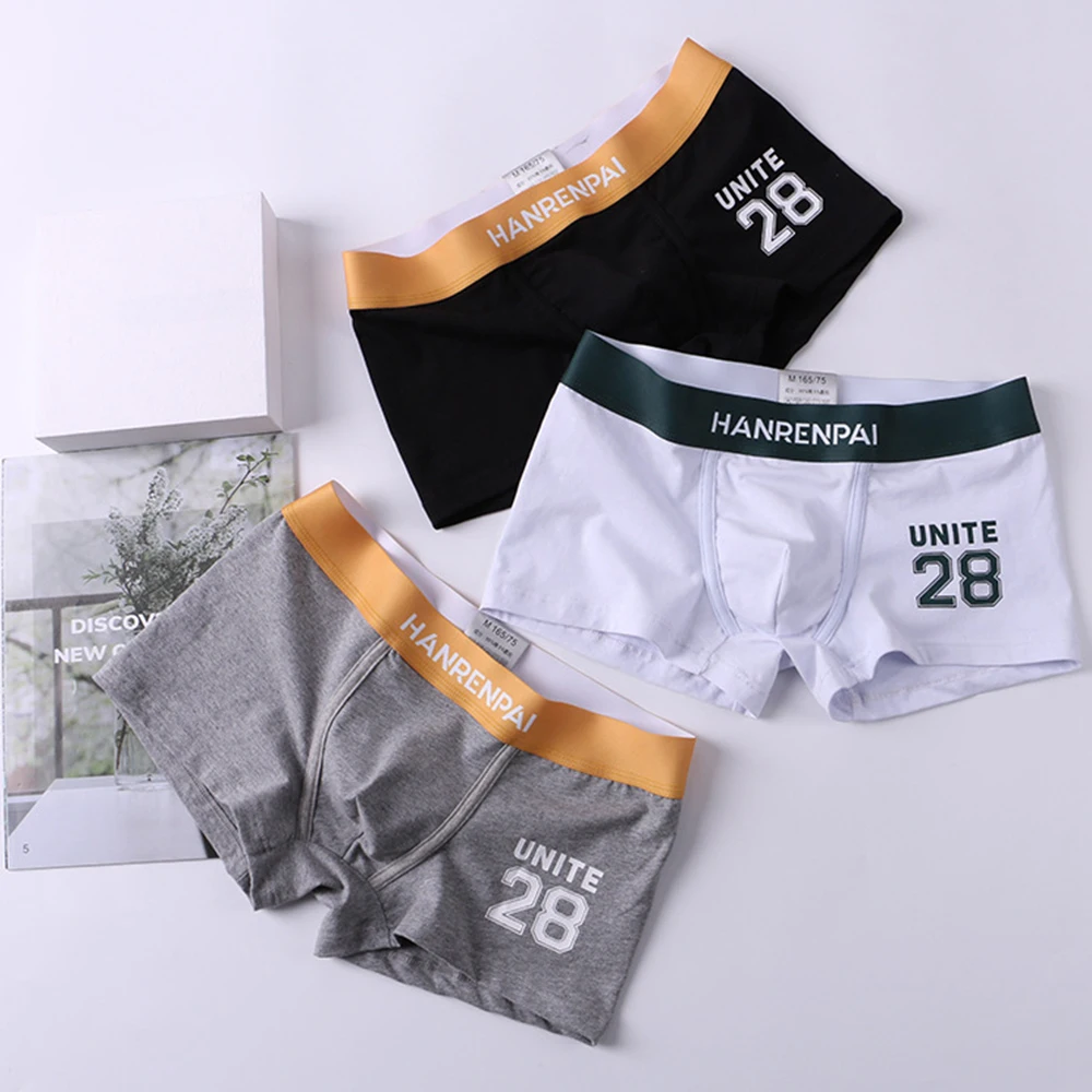 

Men Bulge Pouch Boxer Briefs Fashion Men's Sexy Underwear Cotton Comfortable Underpants Male Solid Sport Panties Boxer Shorts