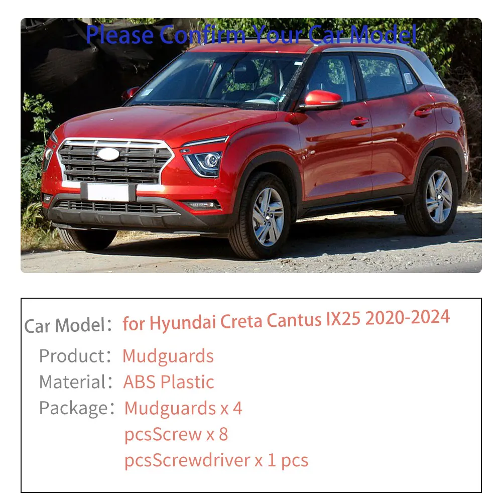 для Hyundai Creta SU2 ix25 Cantus SU2id 2020 2021 2022 2023 2024 Брызговики Расширители крыла Аксессуары