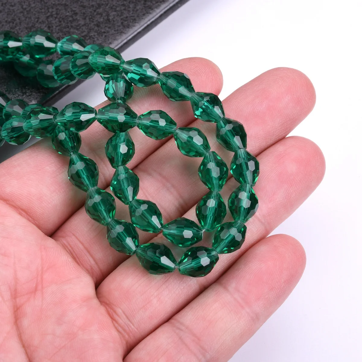 24pcs Oval 10x8mm Faceted Crystal Glass Loose Spacer Beads For Jewelry Making DIY Crafts Findings