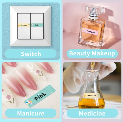 Лента для печати Zodzi для Phomemo Q30/D30, белая, 6/12/14/15 мм, 3 рулона