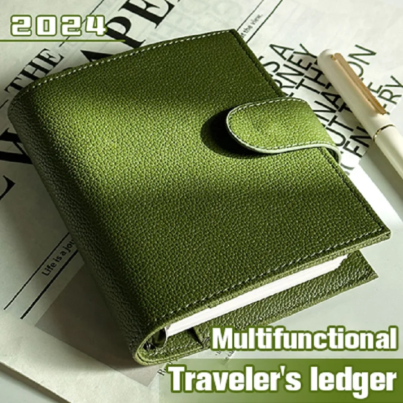 Ежедневник на 2024 год ежедневник A7 дневник 6 колец блокнот из искусственной кожи