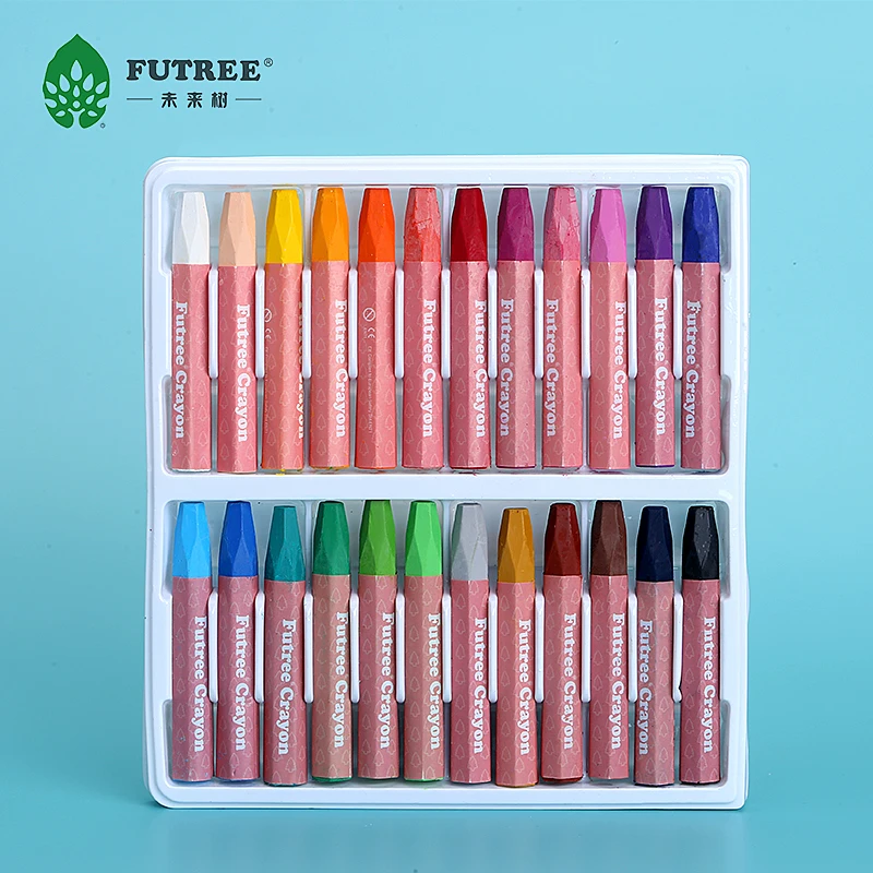 

Crayon kindergarten oil painting stick Baby paintbrush 24 colors stick children's crayon is safe, non-toxic and washable wholes