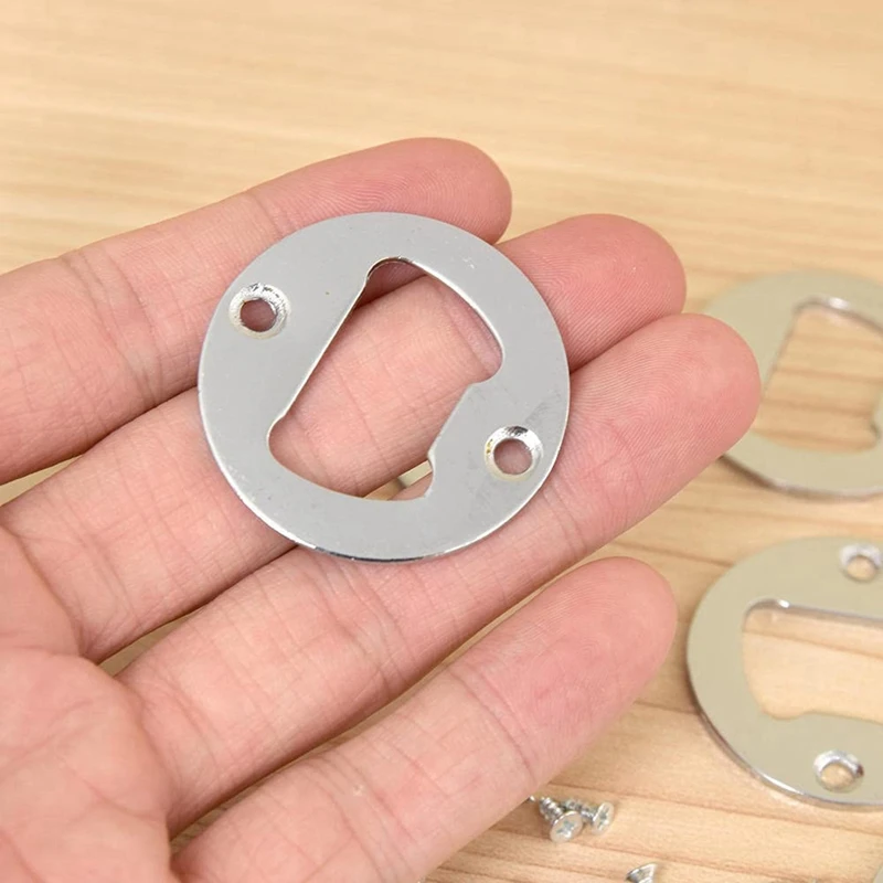 

Bottle Opener Insert Kit,1PC Round Inset Bottle Opener Kit for DIY Keychain Beer Spanner Jar Bottle Opener Corkscrew