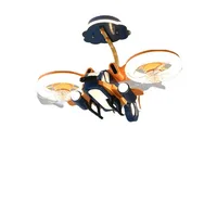 Шикарная люстра в виде вертолета, выглядит отлично, подойдет для детской комнаты#4