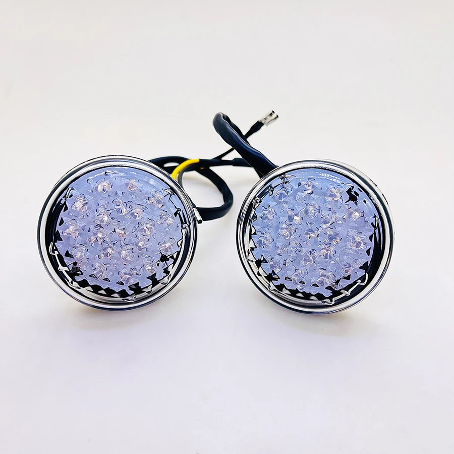 

1 пара светодиодных янтарных указателей поворота мотоцикла, универсальная лампа для скутера ATV для Harley Davidson Triumph Chopper Bobber