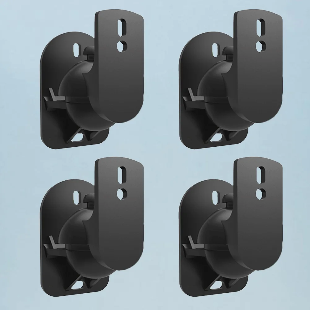 

4PCS Speaker Wall Mount Bracket Surround Sound Wall Holder Stand (Black)