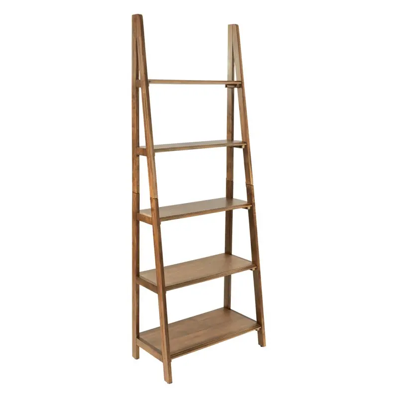 

OSP Furniture Bandon Ladder Bookcase in Ginger Brown Finish