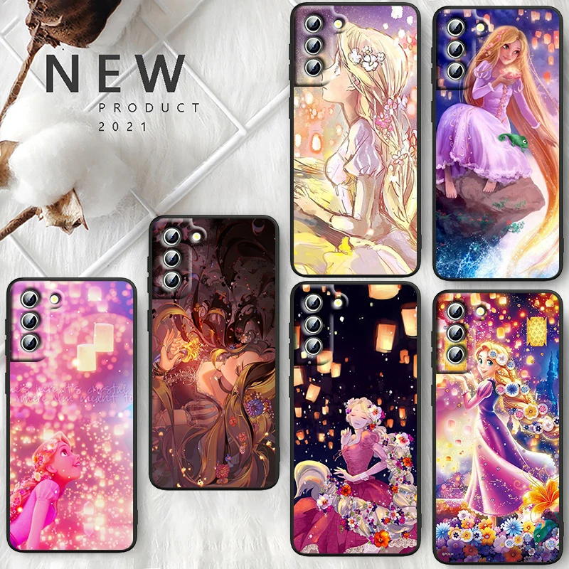 

Disney Le Pei Tangled For Samsung Galaxy S22 S21 S20 FE Ultra Pro Lite S10 5G S10E S9 S8 Plus S7 Edge Black Phone Case