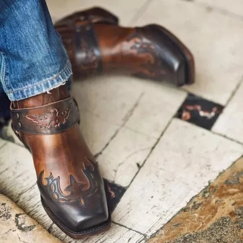 Новинка 2021 мужские зимние ботинки в стиле ретро Ботильоны класса с цветочной