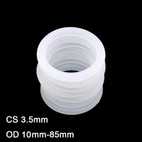10pcs white silicone o ring gasket cs 3 5mm od 10 85mm food grade silicon rubber washer vmq insulated waterproof sealing gasket