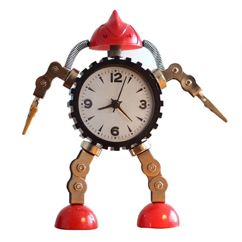 

X6HD Gear Robot Desktop Alarm Clock Creative Student Silent Time Clocks