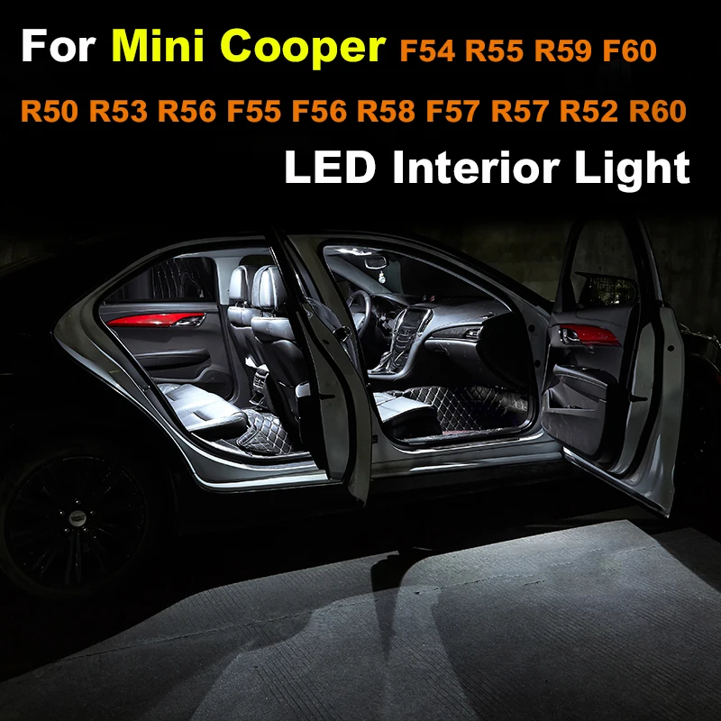 

Canbus For Mini Cooper R50 R53 R56 F55 F56 R58 F57 R57 R52 Clubman F54 R55 Roadster R59 F60 R60 Car Dome Map LED Interior Light