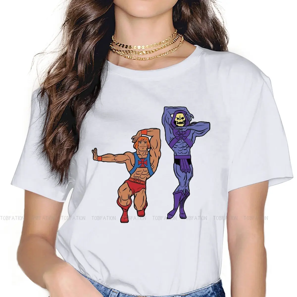 

Женские футболки для танцев He-Man and the Masters of the Universe, Женская винтажная одежда в стиле оверсайз, хлопковая одежда с графическим принтом