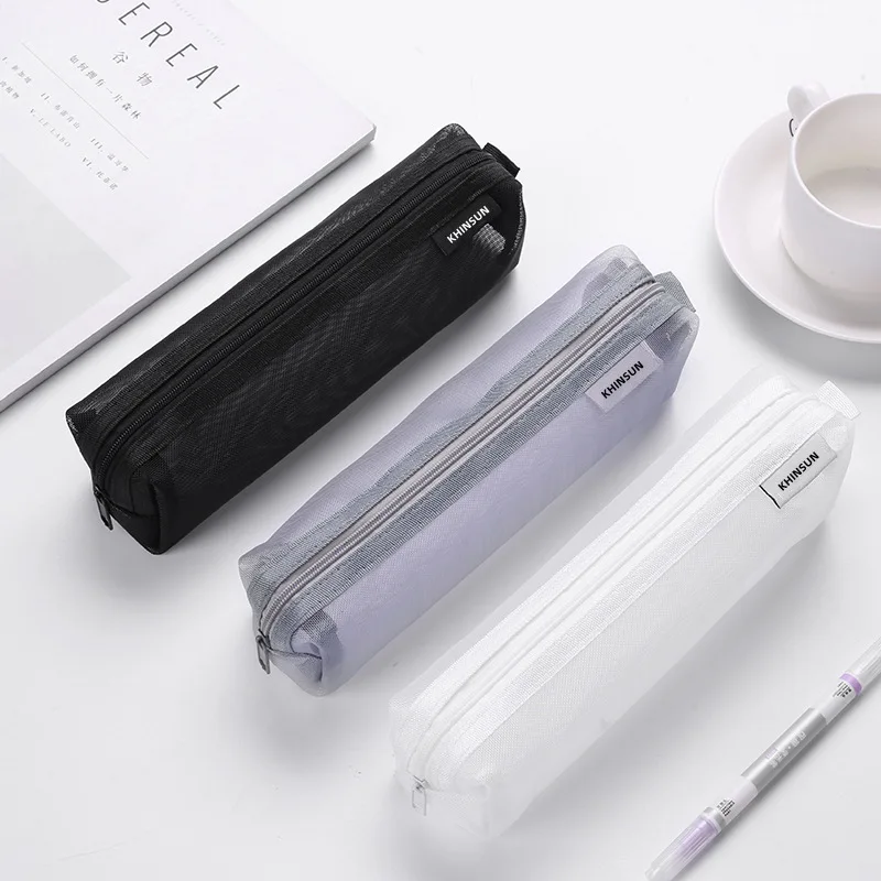 Case Storage Pen Bag Zipper Pouch Portable Mini Cute Station