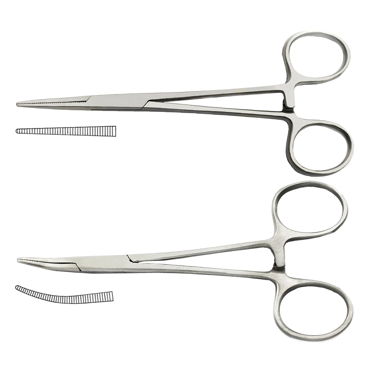 

Stainless Steel Curved Tip and Straight Tip Forceps Locking Clamps Hemostatic Forceps Arterial Forceps Clamp Fish Hook Pliers