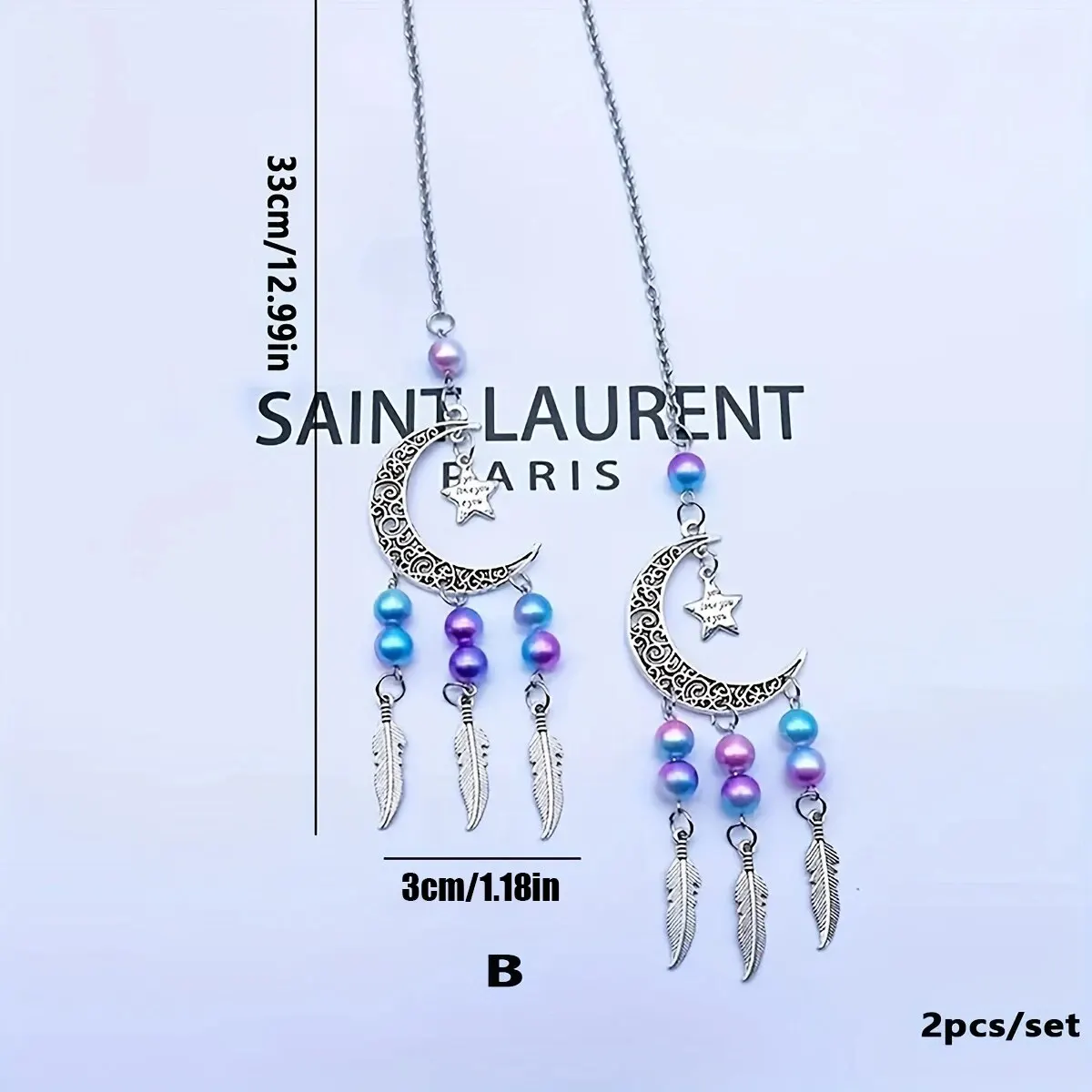 2 шт. Набор Ловец снов луна бисер колокольчики Подвесные Украшения для украшения