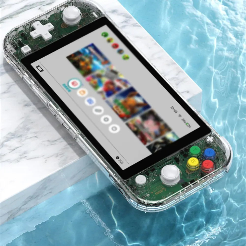 Прозрачный защитный чехол для игровой консоли Nintendo Switch Lite с закаленным стеклом |