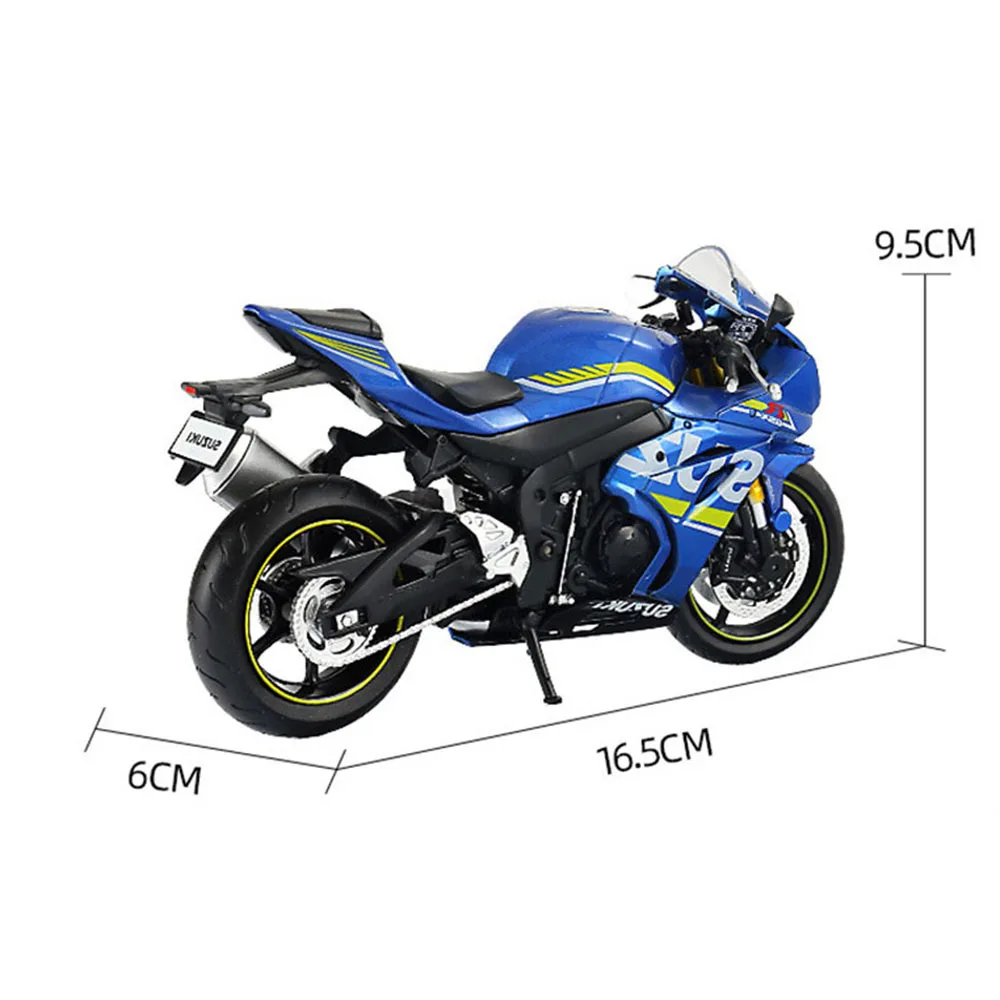 Модель мотоцикла Suzuki литая под давлением 1/12 17 см для бездорожья мотор GSX-R1000 с
