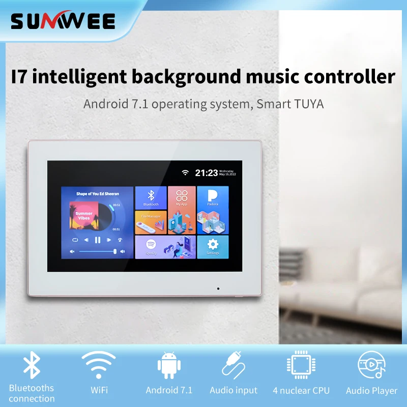 Настенный усилитель Tuya Wi-Fi Bluetooth mini Smart 7 1 android музыкальный плеер для фона Система