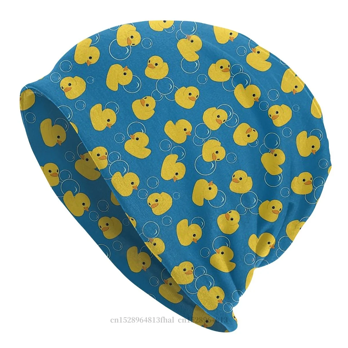 

Bubble Pattern Bonnet Homme Sport Rubber Duck Bath Toy Yellow Cute Skullies Beanies Caps Creative Fabric Hats