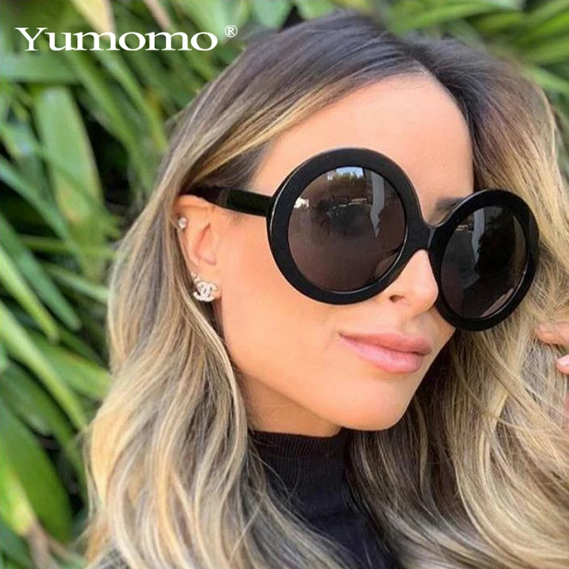 

Oversized Retro Round Sunglasses Women Men Big Frame Sun Glasses Vintage Classic Unisex Shades Oval Female Eyewear UV400 Oculos