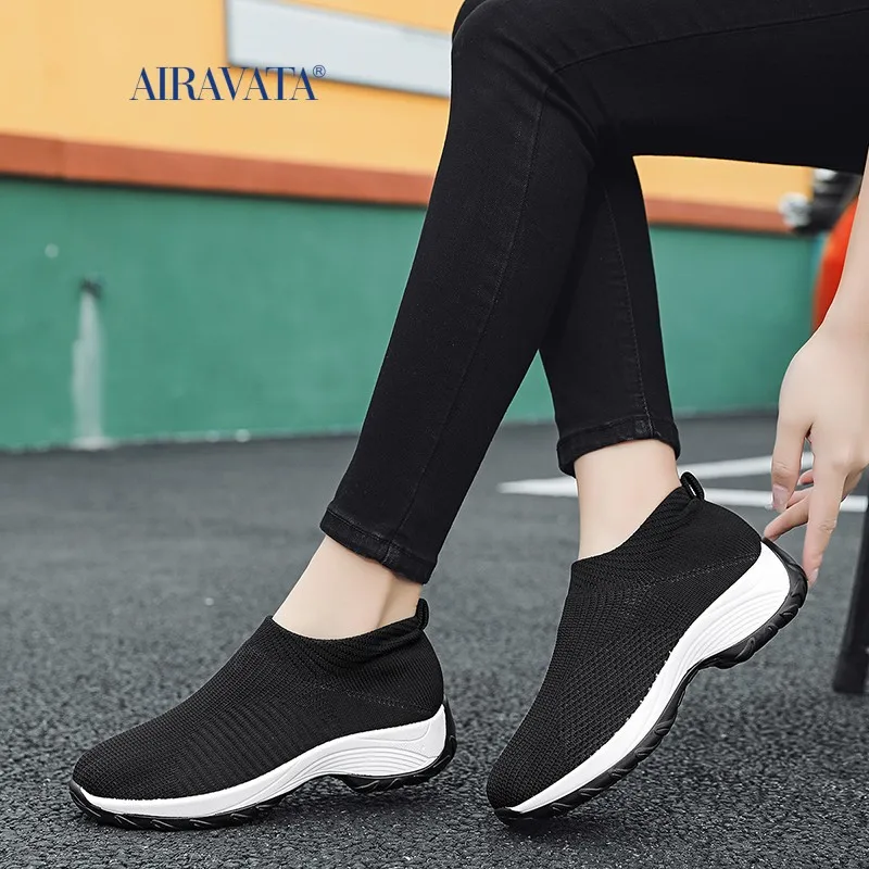 Women Casual Shoes Light Sneakers Breathable Mesh Summer knitted Vulcanized Shoes woman flats Shoes Flying net shoes