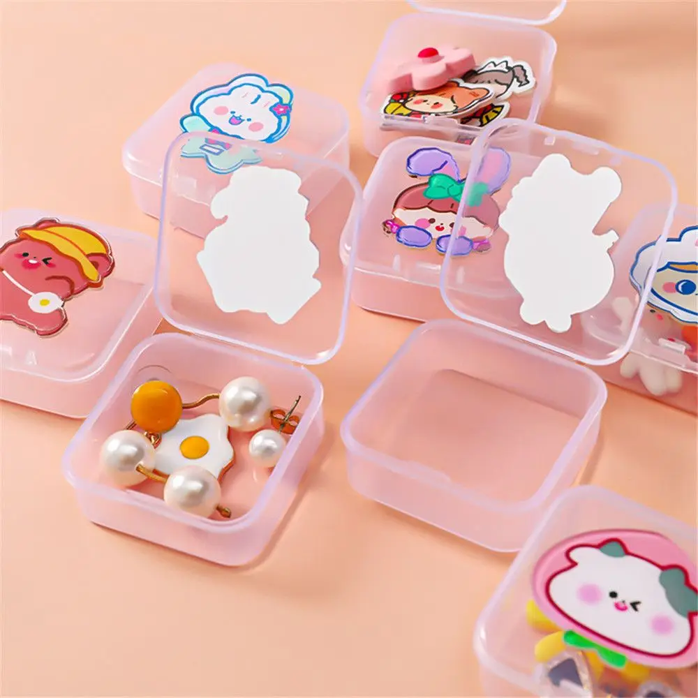 

Cute Organizer Box Jewelry Clips Box Medicine Boxes Cartoon Mini Storage Boxes Transparent