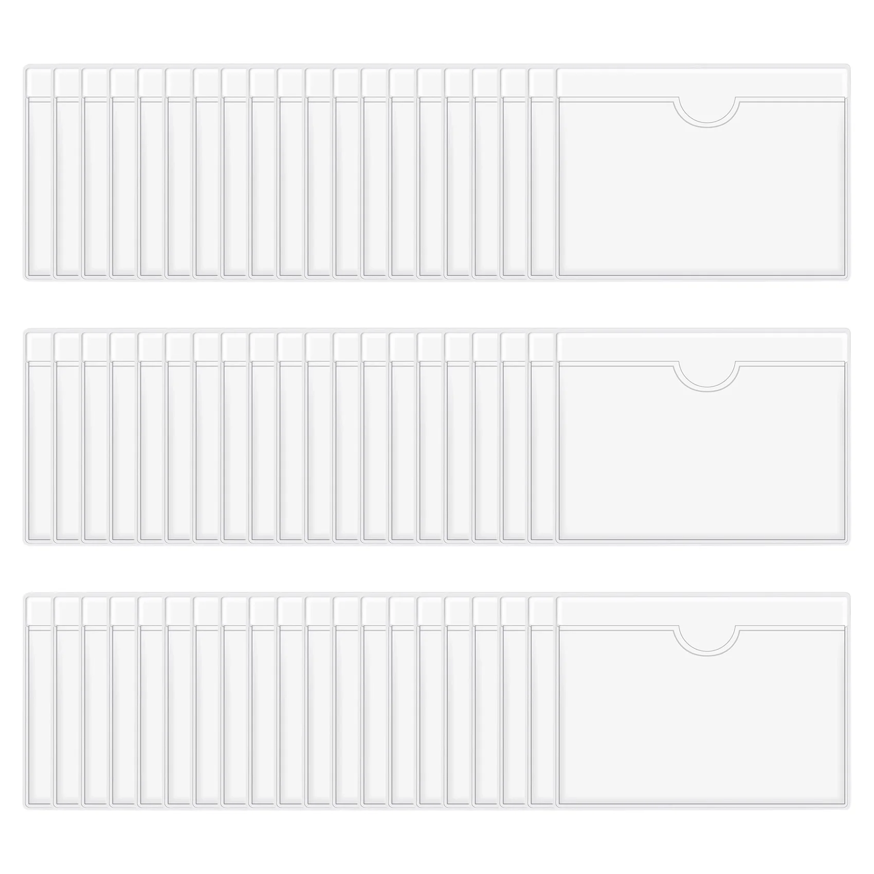 60 шт. самоклеящиеся держатели для этикеток карманы карт держатель прозрачные