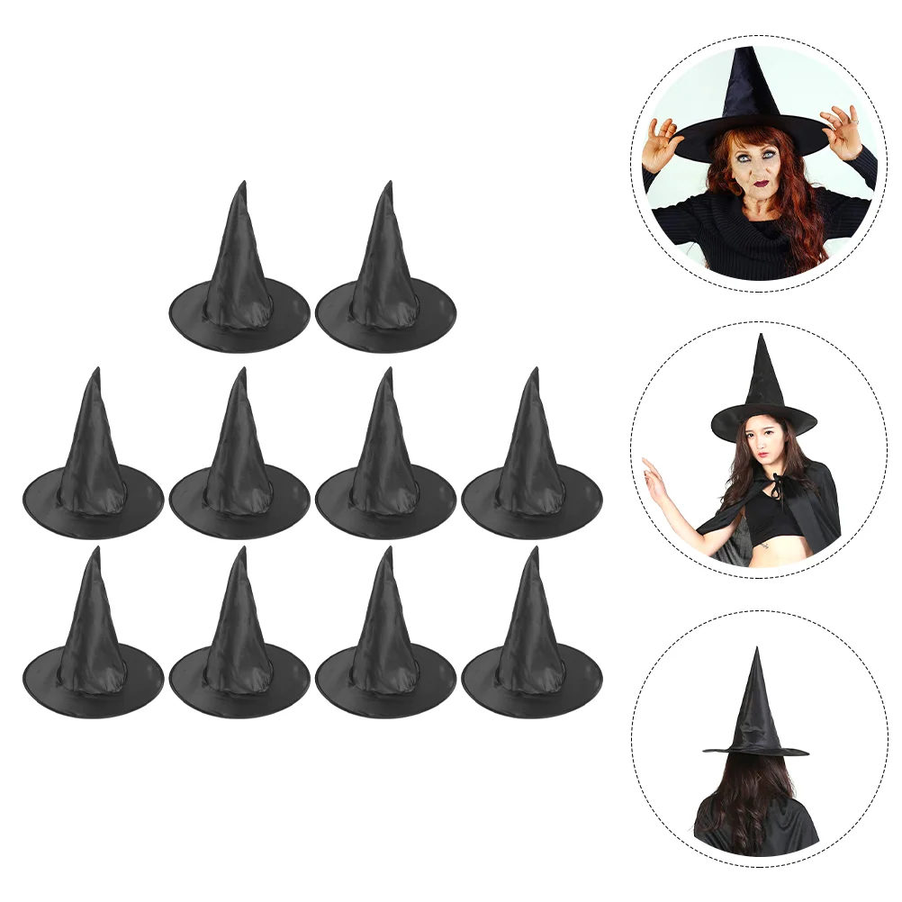 

10 Pcs Wizard Hat Headband Wear-resistant Halloween Universal Witch Comfortable Delicate Witches Cloth Decorative Child Party