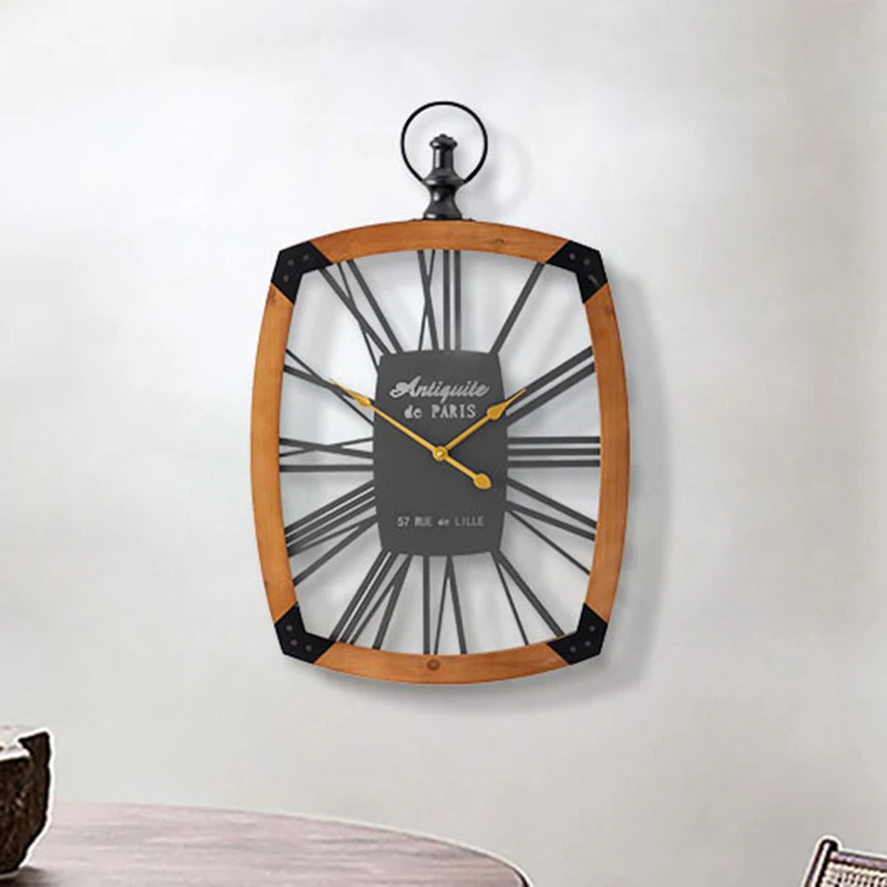 Купи Large Bathroom Wall Clocks Living Room Silent Loft Digital Mural Clock Unusual Relogio De Parede Modern Home Decoration T50GZ за 8,142 рублей в магазине AliExpress