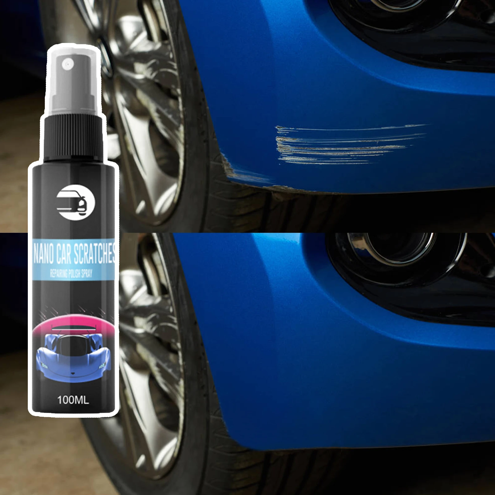 

100 мл средство удаления царапин с автомобиля Гидрофобный полировщик и восстанавливающее краску нанопокрытие, удаление железа, ржавчины, вы...