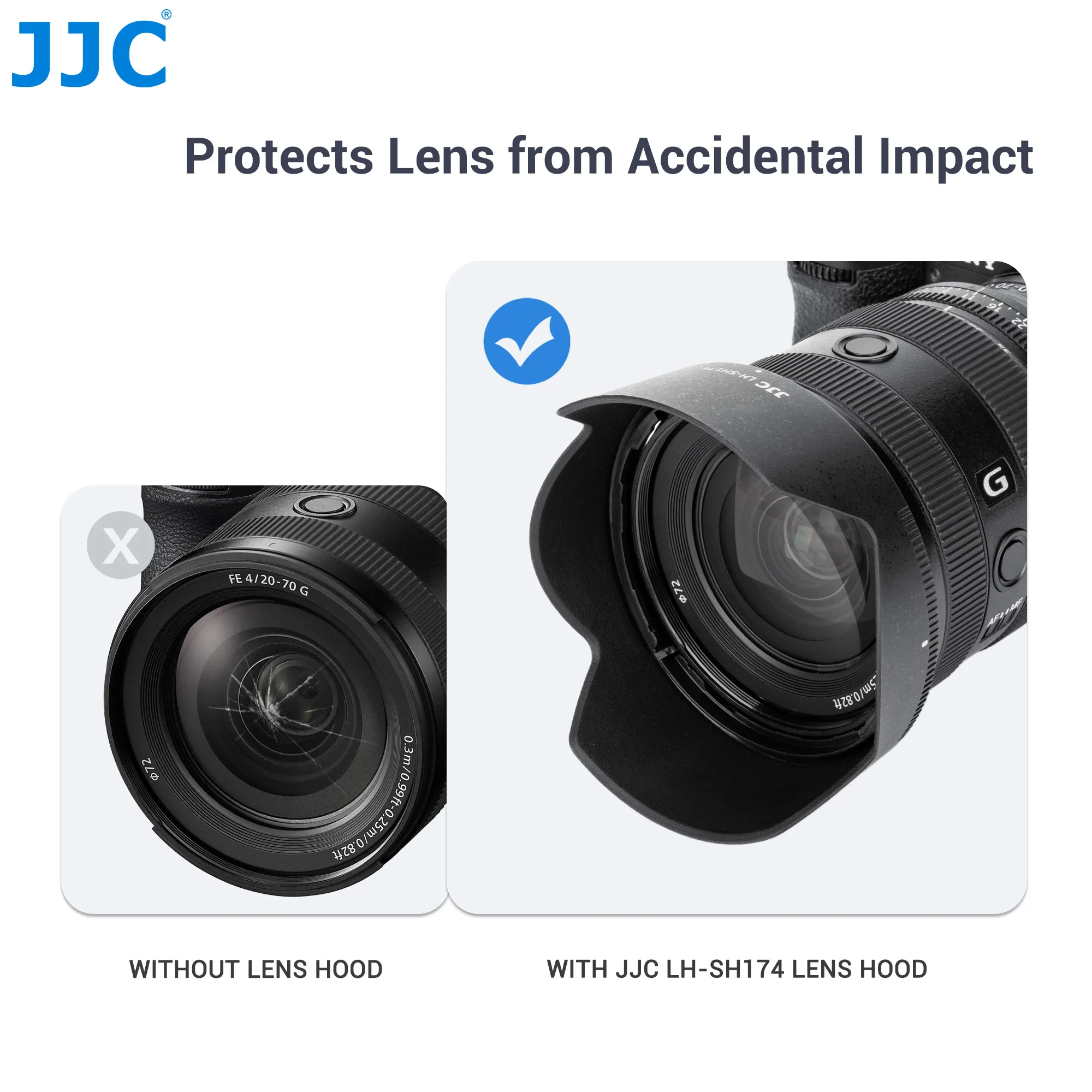 Реверсивная бленда JJC с цветком для объектива Sony FE 20-70 мм F4 G заменяет бленду Sony ALC-SH174 с фильтром 72 мм (art.: 3920cd8758a66) - 3920cd8758a66